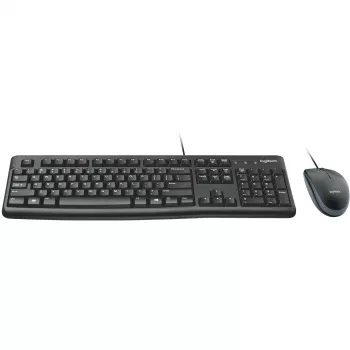 Desktop MK120, juhtmega, USB, QWERTZ, must, hiir kaasas