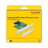DeLOCK PCI Express x4 kaart 1 x sisemise USB 3.2 Gen 2 võtmega B 20 kontaktiga emase pordiga