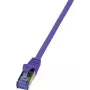 LogiLink CQ303VS RJ45 võrgukaabel, paigalduskaabel CAT 6a S/FTP 1.00 m lilla, leegiaeglustav, halogeenivaba