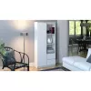 Büroo raamaturiiul Top e Shop RS-80 BILY BIEL, valge puitlaastplaat, 7 riiulit, 800×350×1800 mm