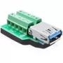 Kaabliüleminekumuundur DeLOCK 65370 USB 3.0-A 10p Must Roheline Hõbedane