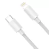Baseus Simple Wisdom andmekaablikomplekt USB-C – Lightning PD 20W (2 tk/komplekt) 1,5 m valge