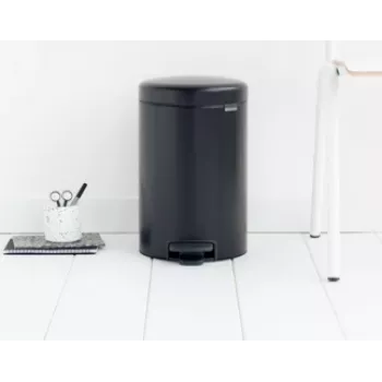 Brabantia 113741 Prügikast 12 l Ümmargune Must (11 37 41)