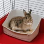 Avatud nurgavetskast FERPLAST Rabbit tualett plastist hall 370×270×185 mm küülikutele