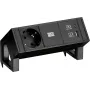 Bachmann DESK2 1x CEE7/3 USB A/C laadija must (902.9109)