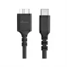 USB-kaabel MediaRange MRCS257 0,5 m — Micro-USB B to USB-C, USB 3.2 Gen 1 (5 Gbit/s), must