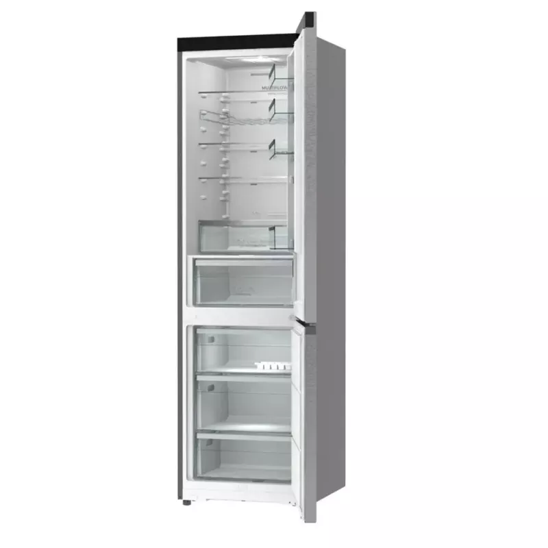Külmik-sügavkülmik Gorenje NRB620E61X4WFE, eraldiseisev, roostevaba teras, kogumaht 413 L, sügavkülmik all 130 L, NoFrost, LED-ekraan