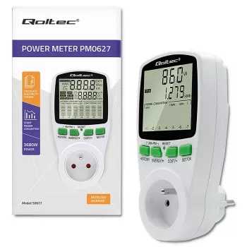 Võimsusmõõtur QOLTEC PM0627 3680W ajalooga — QOLTEC PM0627 3680W