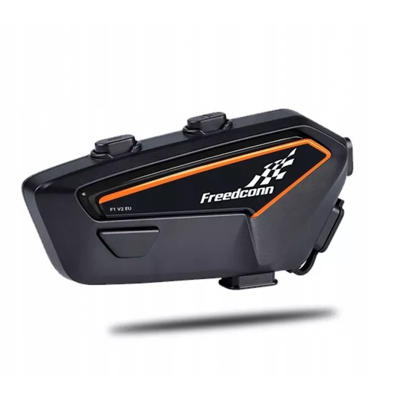 Peakomplekt FreedConn F1 V2 EU — Bluetooth 5.2, IP65, 1100 mAh aku, kuni 48 h kõneaeg, FM-raadio, mikrofon, klamber