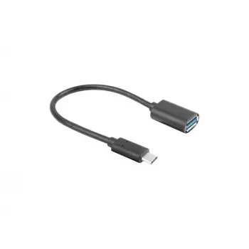 LANBERG AD-UC-UA-04 adapter USB TYPE-C M - USB Type-A F 15cm Must