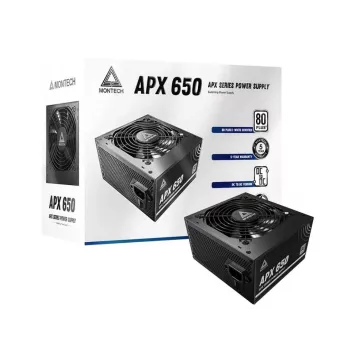 Montech APX650 toiteplokk 650 W 20+4 pin ATX ATX Must