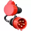 Adapter Gemini flex 11 kW jaoks, CEE Punane kolmefaasiline toide 16A > CEE Punane 32A (must, 30 cm)