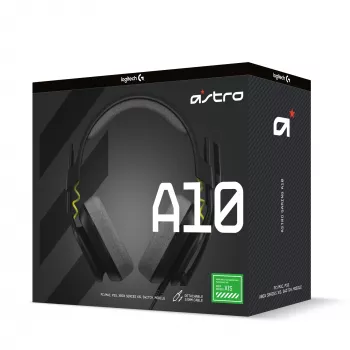 Logitech ASTRO Gaming A10 Gen 2 - peakomplekt - kõrvapealne - juhtmega - 3,5 mm pistik - must (939-002047)