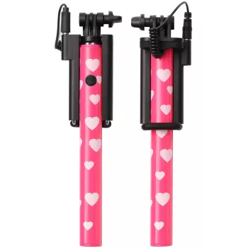 Ultron selfie hot shot Pink - 15 - 45 cm Selfie Stick koos kaamera päästikuga käepidemel - Nutitelefonidele nagu Samsung Galaxy, iPhone ja teised (173951)