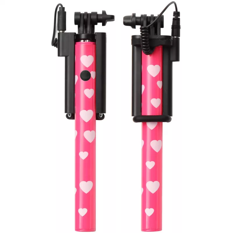 Ultron selfie hot shot Pink - 15 - 45 cm Selfie Stick koos kaamera päästikuga käepidemel - Nutitelefonidele nagu Samsung Galaxy, iPhone ja teised (173951)