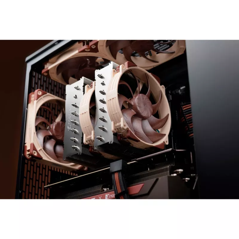 Õhkjahutus Noctua NH-D15 G2 HBC, kaks 140 mm ventilaatorit, 1250–1500 p/min, 155,6 m³/h, 12 V, vask, 152×150×168 mm