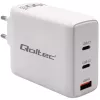 Laadija QOLTEC 100W GaN USB-C Dual PD 5–20V 1.5–5A, 2×USB-C