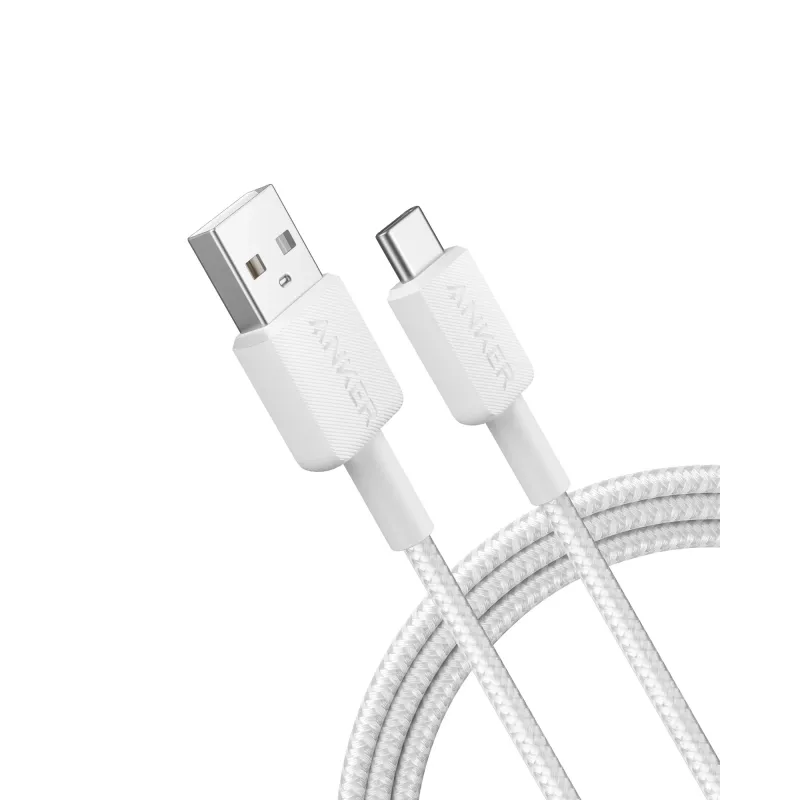 USB A – USB C kaabel Anker A81H5G21 — 0,9 m, valge