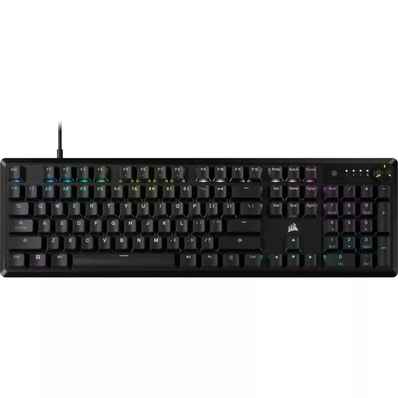 Corsair K70 mänguklaviatuur, USB, must, mehaaniline, täissuuruses, 104 klahvi