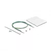 DELOCK 19-tolline 24-pordiline viltune Keystone-paneel tõmbekoormuse leevendusega, 1U, must, 482,6×125,5×44,2 mm