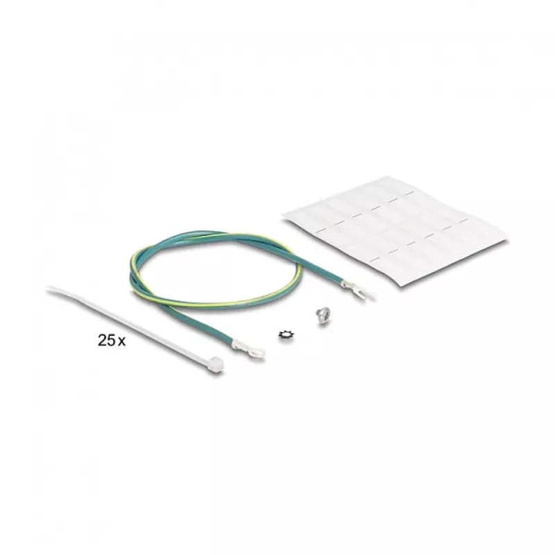 DELOCK 19-tolline 24-pordiline viltune Keystone-paneel tõmbekoormuse leevendusega, 1U, must, 482,6×125,5×44,2 mm
