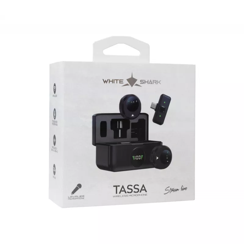 White Shark DSM-06 Tassa Must ergonoomiline disain RGB-valgustus
