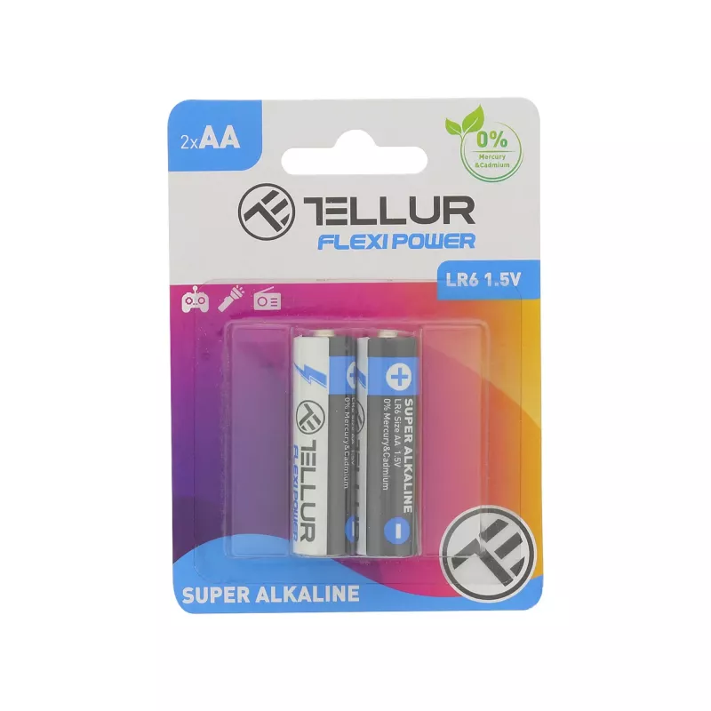 Tellur AA LR6 1.5V patareid — 2 tk pakendis (TLL158541)