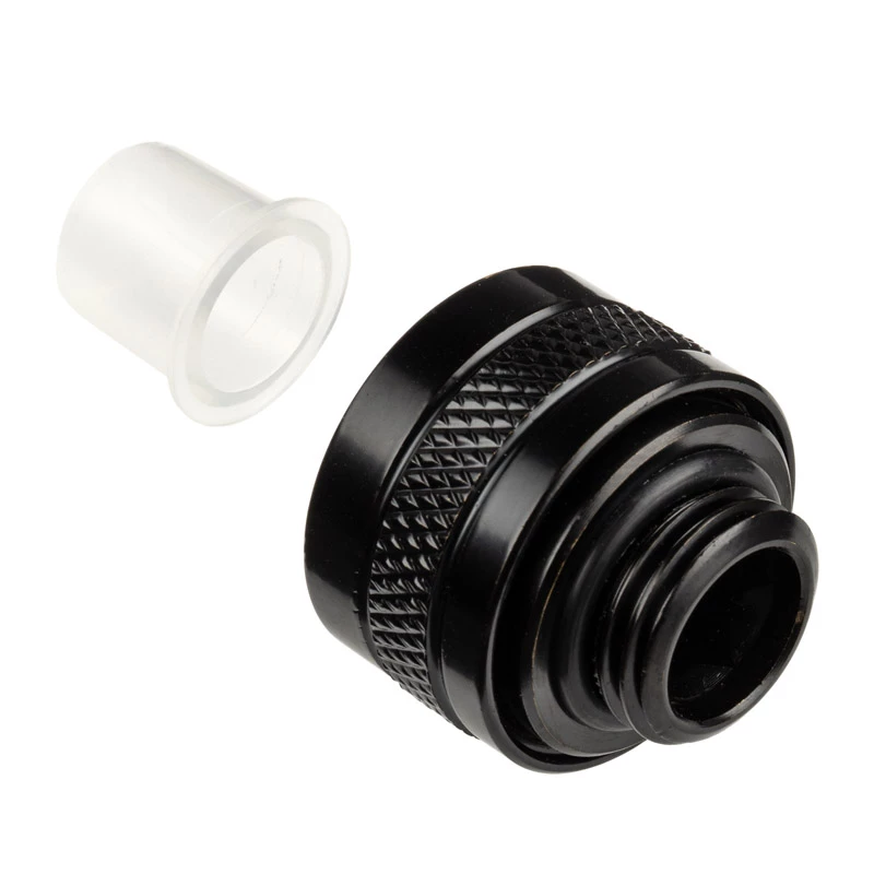 Fitting Alphacool 17471 — messing must, Ø22 mm, kõrgus 20 mm
