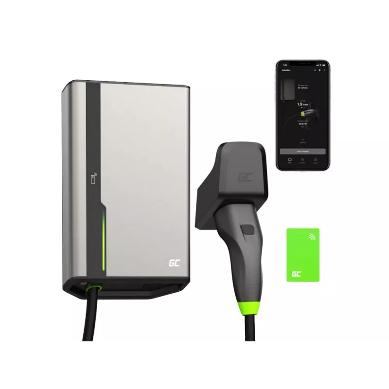 Wallbox roheline Cell GC EVGC021B2250 3,6-22 KW 5m NFC hall alumiinium