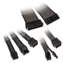 Kaabli pikenduskomplekt Kolink Core Adept — punutud PET-kestaga, 6-osaline komplekt, 20+4 kontaktiga, 8 kontaktiga, 4+4 kontaktiga, 3×6+2 kontaktiga (300–350 mm)