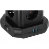 Pistikupesade torn Brennenstuhl 1153560010 — 8 pistikupesa, 2×USB-A, 1×USB-C, must