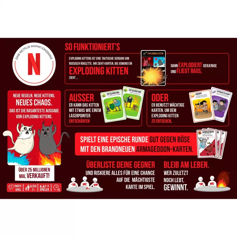 Exploding Kittens – hea vs. kurjus, kaardimäng