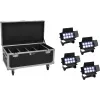 Prožektorikomplekt EUROLITE Multiflood 20000999 4 laetava aku, 8×10W RGBW LED-iga, IP-reitinguga