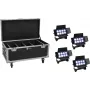 Prožektorikomplekt EUROLITE Multiflood 20000999 4 laetava aku, 8×10W RGBW LED-iga, IP-reitinguga