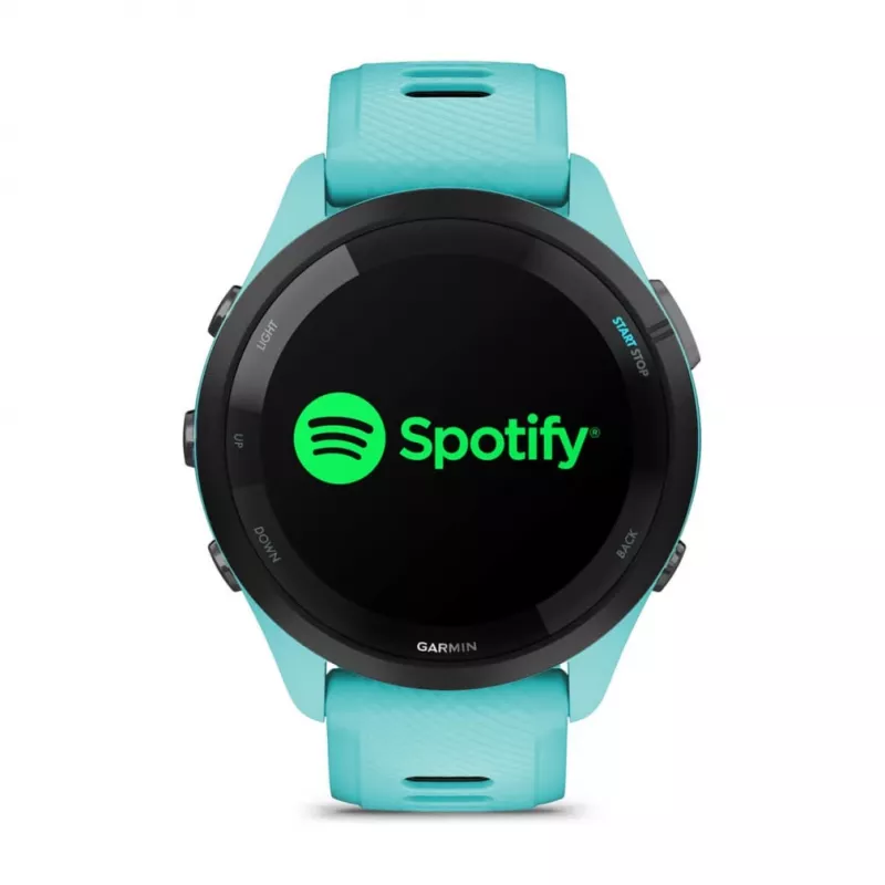Garmin Forerunner 265 3,3 cm (1,3) AMOLED 46 mm Digitaalne 416 x 416 pikslit Puuteekraan Must, Sinine Wi-Fi GPS (satelliit)