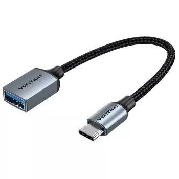 Vention USB 3.0 C väike A-emane OTG-kaabel 0,15 m hall alumiiniumisulamist tüüp