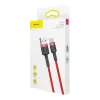 USB 2.0 A–USB-C kaabel Baseus CATKLF-B09 1m QC3.0 nailonpunutis punane, kiirlaadimine ja andmesünk