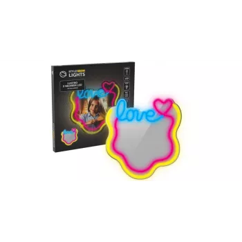 LED-neoonpeegel MANTA MASNL131MT – 'LOVE' disain, sisseehitatud LED-neoonvalgustus