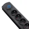 Liigpingekaitse Qoltec 50172 Must 6 pistikupesa 230V 5m