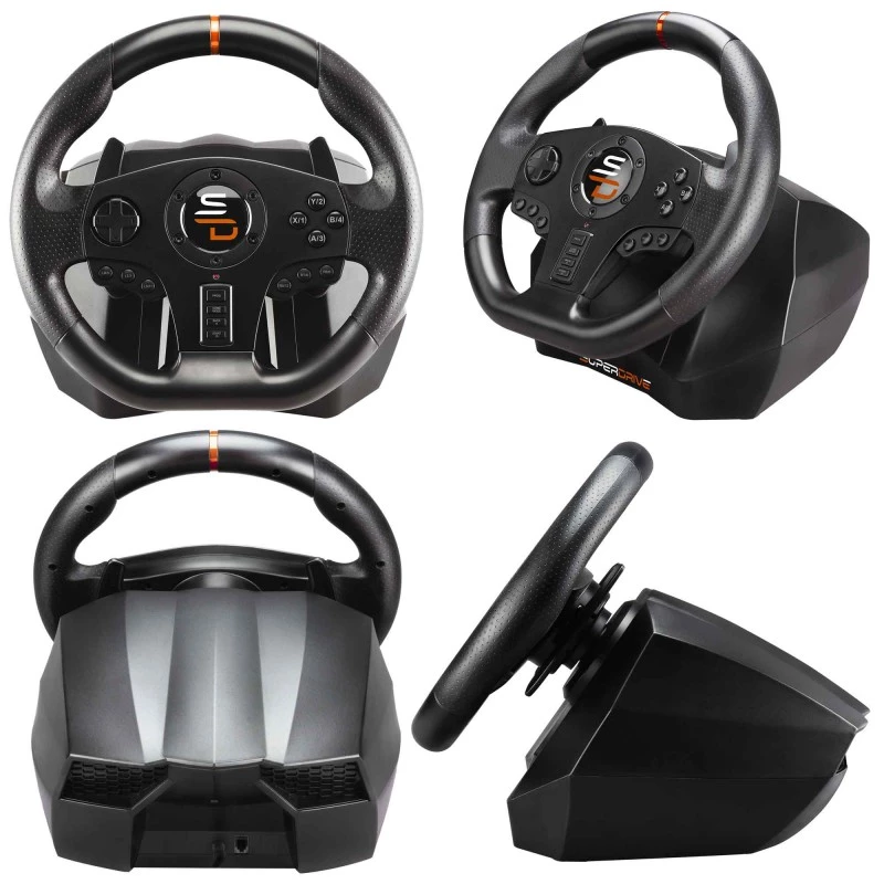 Subsonic SA5595-PC-mängukontroller Must USB-rool + pedaalid