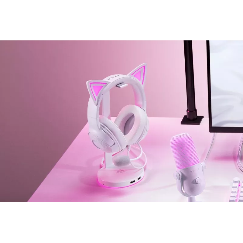 Peakomplekt Razer Kraken Kitty V2 juhtmega USB Type-A valge — kõrvaväline, peapael, 20–20000 Hz, 2 m kaabel