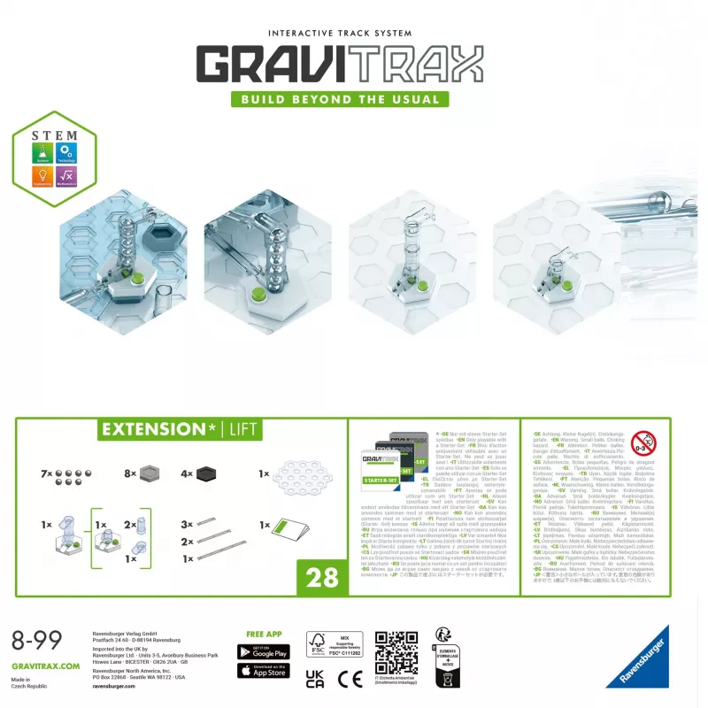 GraviTrax laiendus Lift Ravensburger 22419 Mitmevärviline