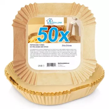 Paberist fritüüri vooderdised 16×16 cm (50 tk) õhufritüürile / sügavkülmutatud fritüürile — Nimetu