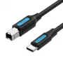 USB 2.0 printerikaabel, isane C-tüüp isasele B-tüübile, 1 m