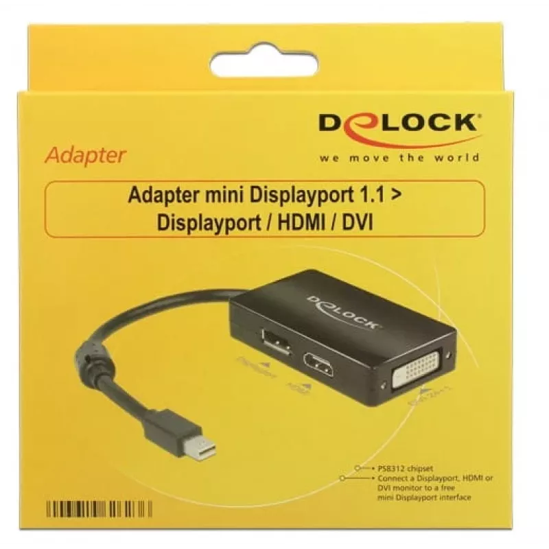 Kaabel DeLOCK 0,16m DisplayPort HDMI DVI Mini DisplayPort