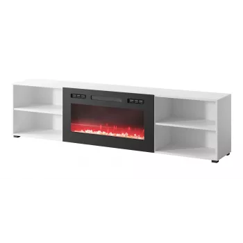 RTV-kapp POLO 200x33x50.5 valge + kamin must