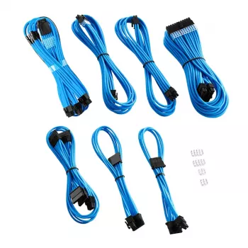 Toitekaablikomplekt CableMod C-Series PRO ModMesh RM Must Label Hellblau CM-PCSR-16P3KIT-NKLB-R arvuti toiteplokile