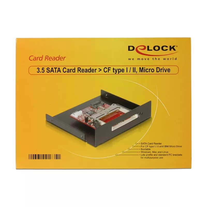 SATA kaardilugeja DeLOCK 91635 Must