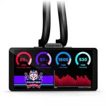Phanteks Glacier One 360M25 LCD AiO-vedelikjahutus, 6-tolline ekraan - 360 mm, must