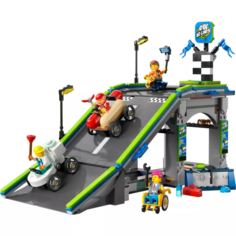 LEGO CITY 60460 No Limits: võidusõiduauto kaldteega veoauto